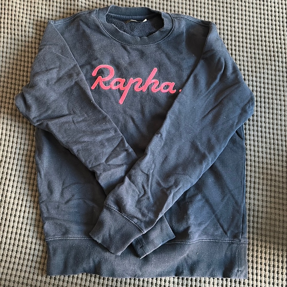 Rapha Crewneck Sweater in Gray and Pink